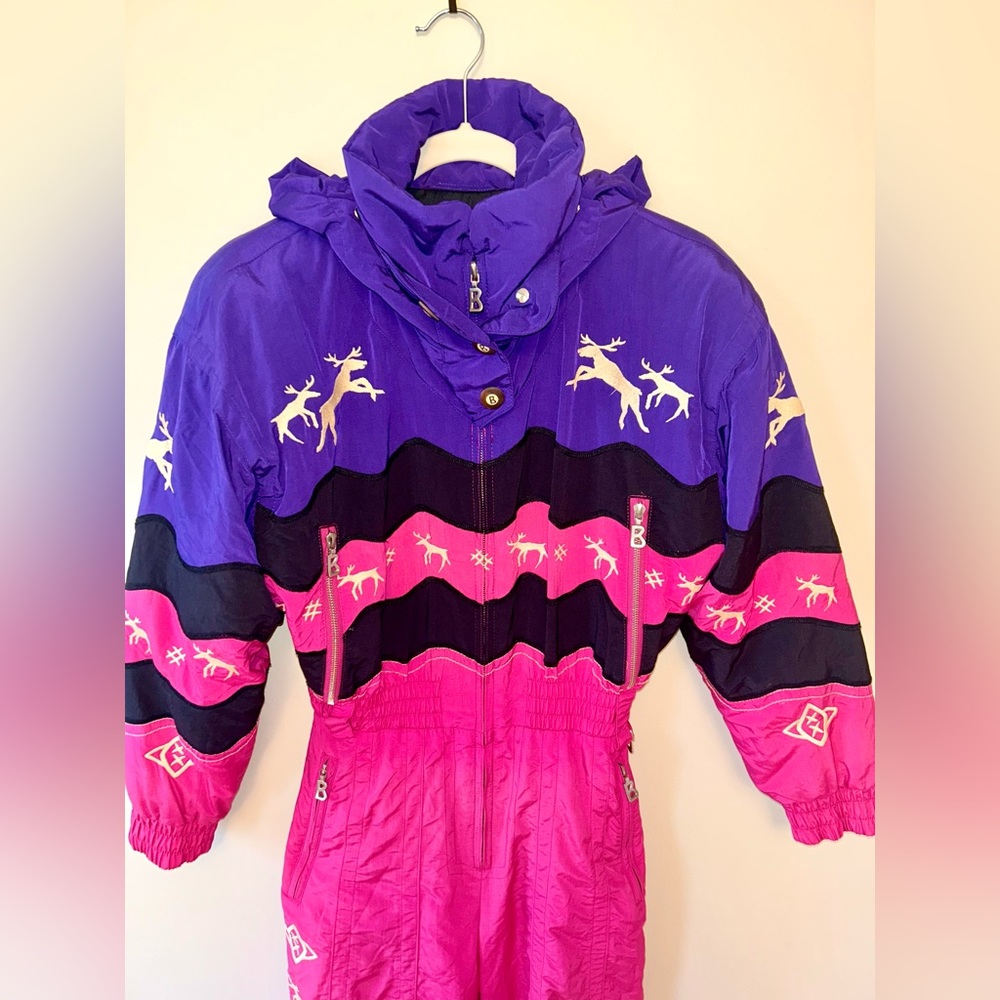 Pink Vintage Ski Suit